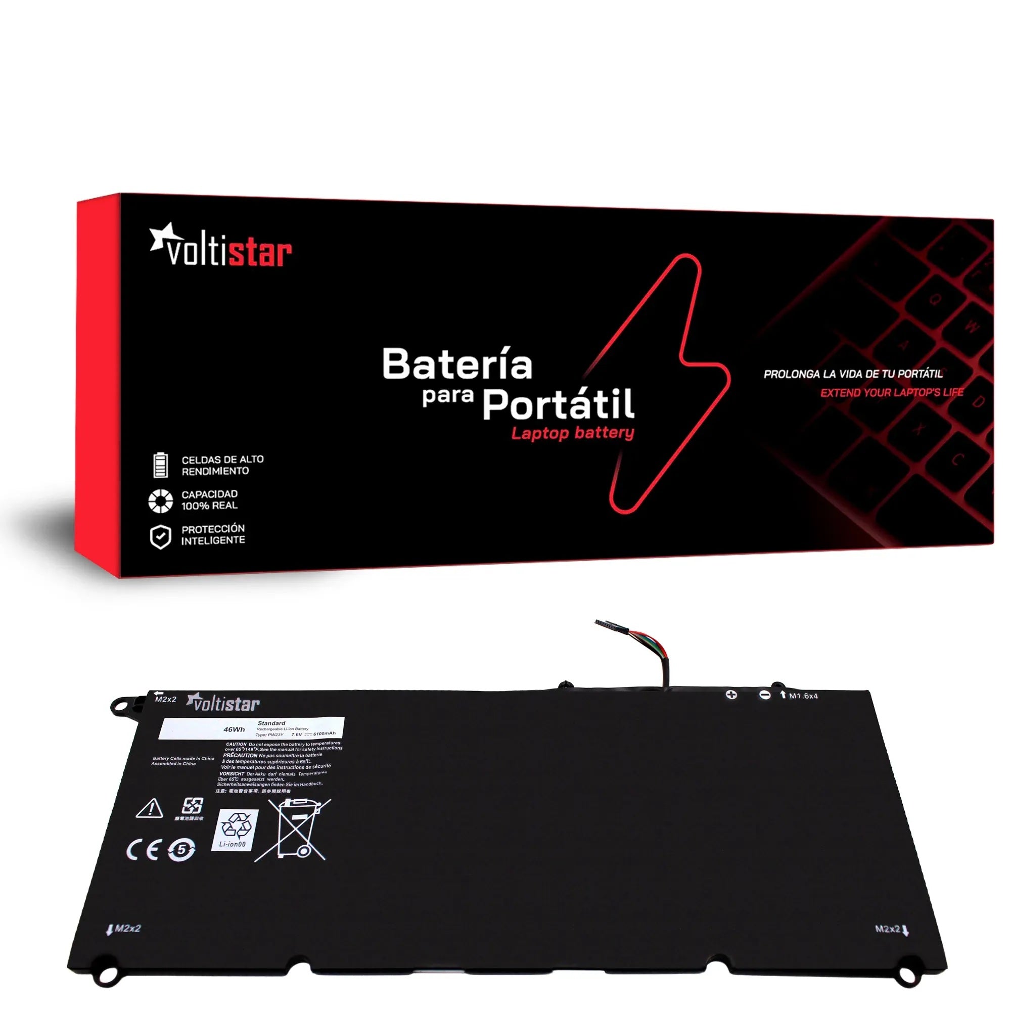 Batería Para Portátil Dell Xps 13 9360 13-9360-D1605G Pw23Y-2S2P Pw23Y Rnp72 Tp1Gt 0Rnp72