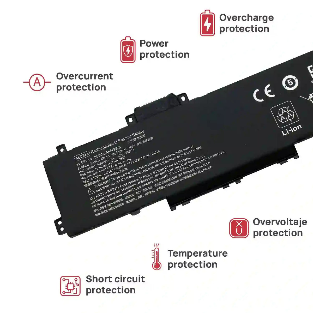 Batería Para Portátil Hp 14-Em 15-Fd 14-Ep 250 G10 255 G10 Ae03Xl