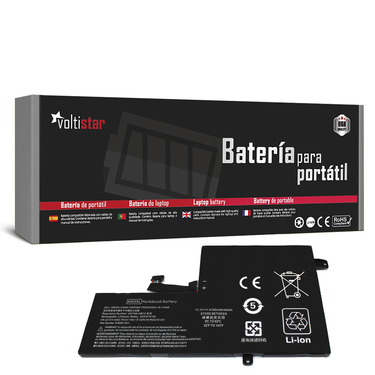 Batería Para Portátil Hp Chromebook 11 G5 As03Xl Hstnn-Ib7W 918340-1C1