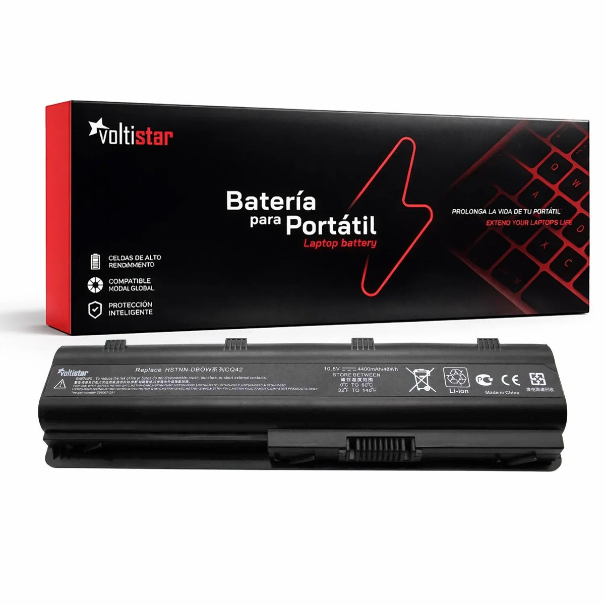 Batería Para Portátil Hp Compaq Presario Cq72-100 Cq72-200 Cq72-300 Cq72-400 Cq43-102 Cq43-104 Cq43-105 Series 10.8V 4400Mah
