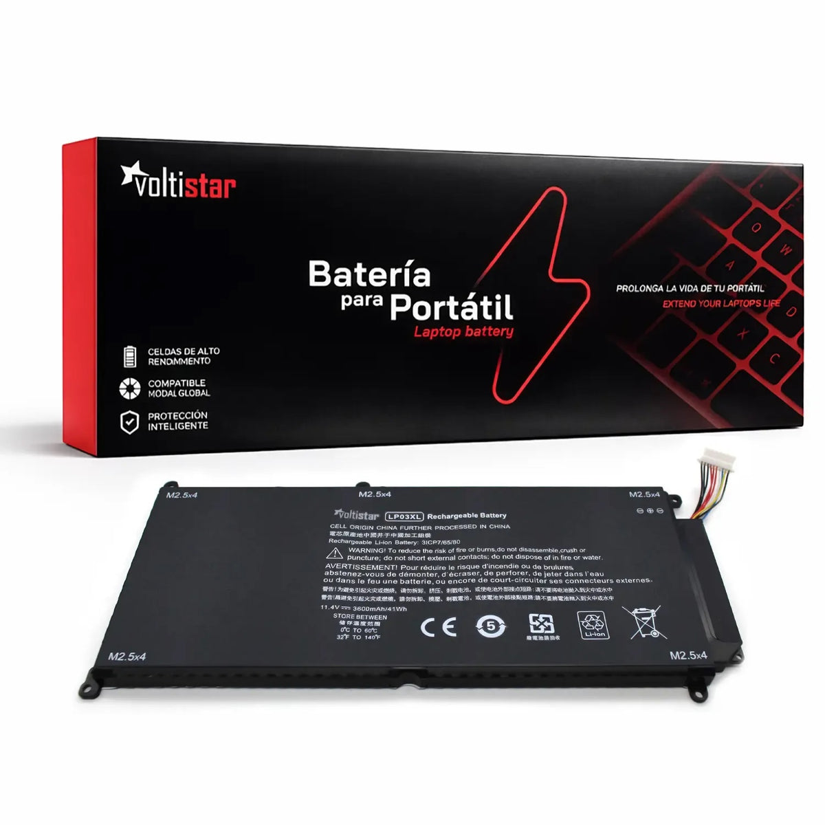 Batería Para Portátil Hp Envy 15-Ae015Tx 15-Ae016Tx 15-Ae017Tx 15-Ae018Tx Lp03Xl Tpn-C121 Tpn-C122