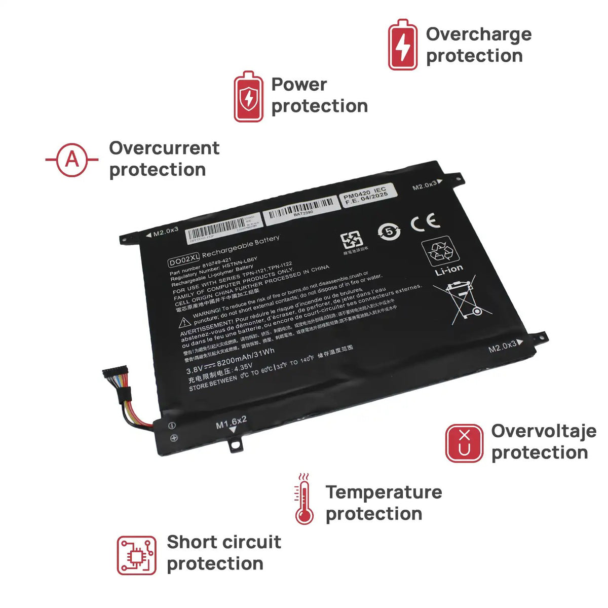 Batería Para Portátil Hp Pavilion X2 10 Do02Xl 810749-421 Hstnn-Lb6Y Tpn-I121 Tpn-I122