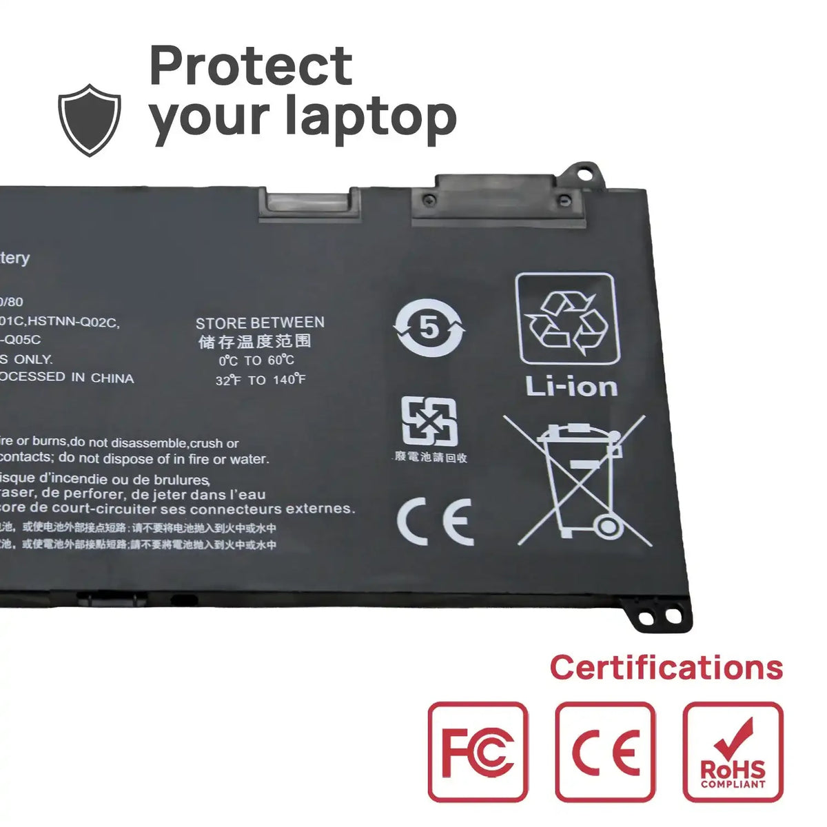 Batería Para Portátil Hp Rr03Xl Rro3 Rro3Xl Rr03048Xl-Pr