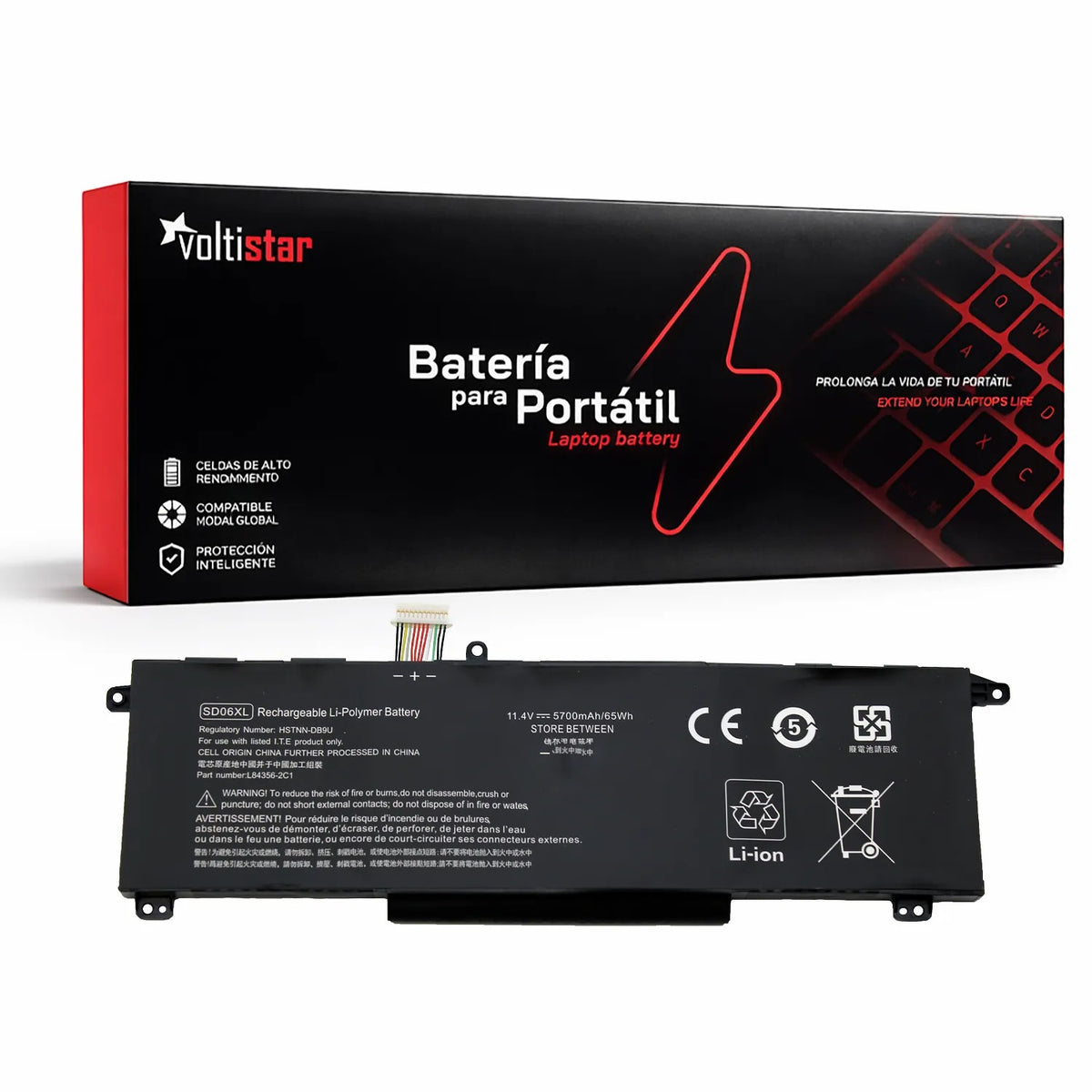 Batería Para Portátil Hp Omen 15-Ek 15-Ek0000 15-En 15-En0000 Sd06Xl Hstnn-Db9U (Tipo B)