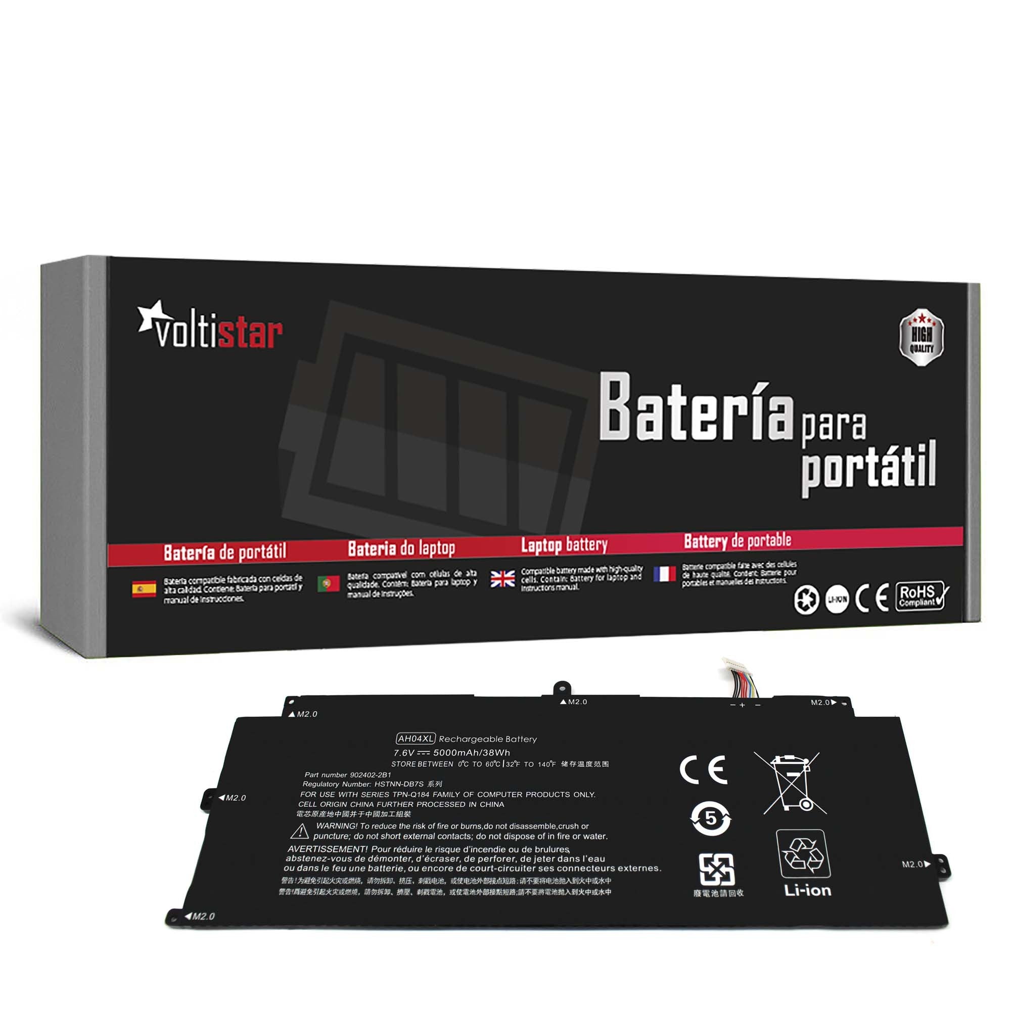 Batería Para Portátil Hp Spectre 12 Series Ah04Xl Ah04041Xl 902402-2B2 902402-2C2 902500-855