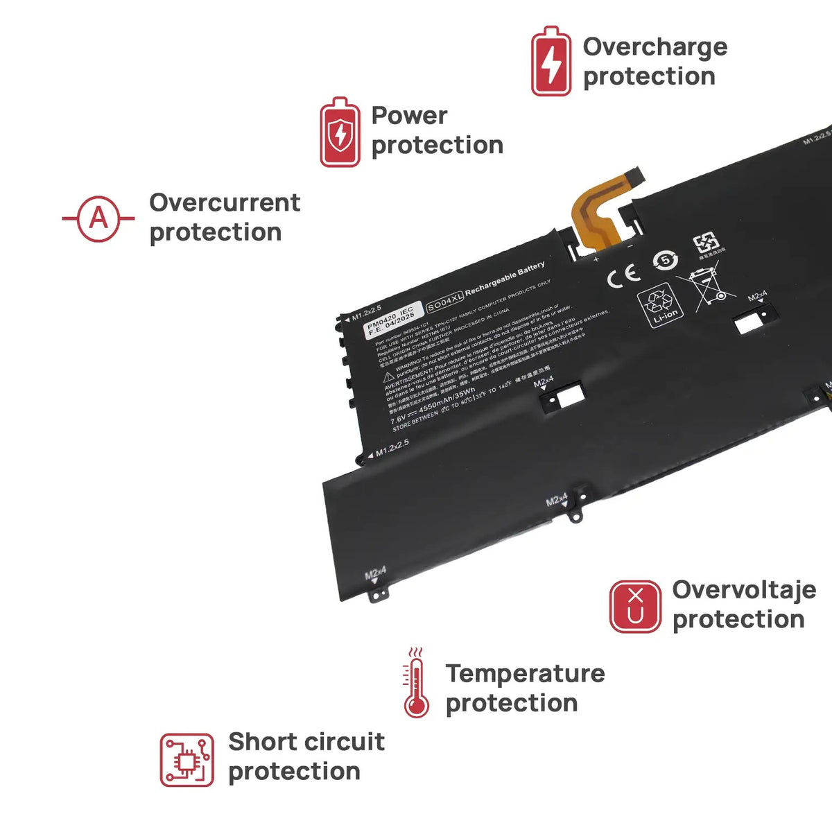 Batería Para Portátil Hp Spectre 13-V082Ng 13-V000 So04Xl 844199-855 843534-1C1 Hstnn-Ib7J