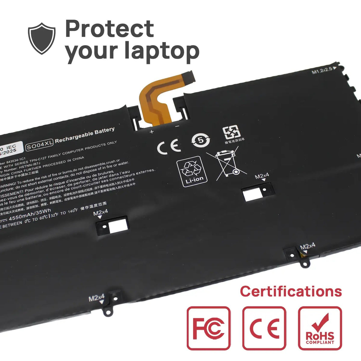 Batería Para Portátil Hp Spectre 13-V082Ng 13-V000 So04Xl 844199-855 843534-1C1 Hstnn-Ib7J