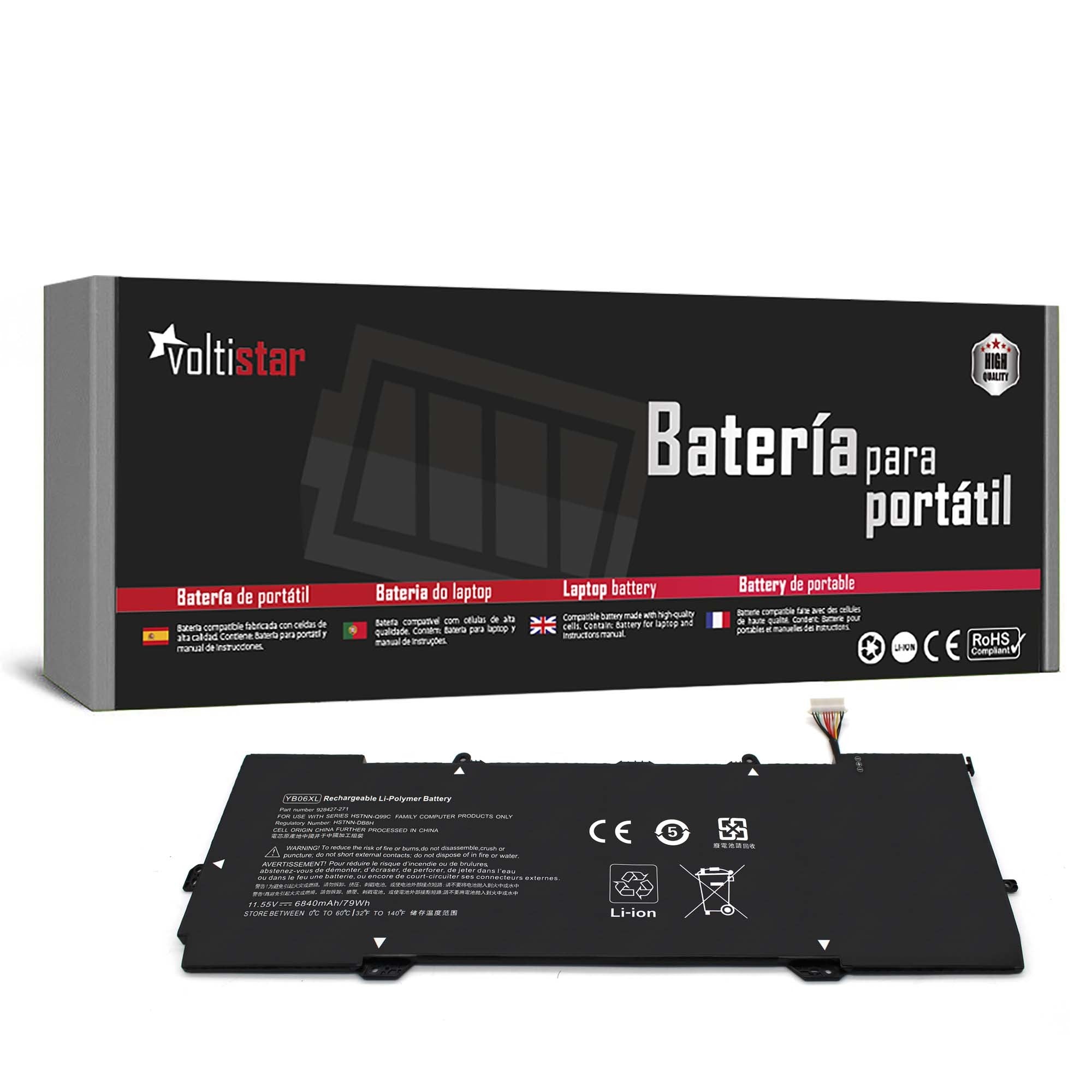 Batería Para Portátil Hp Spectre X360 15-Ch 15-Ch010Tx | Yb06Xl