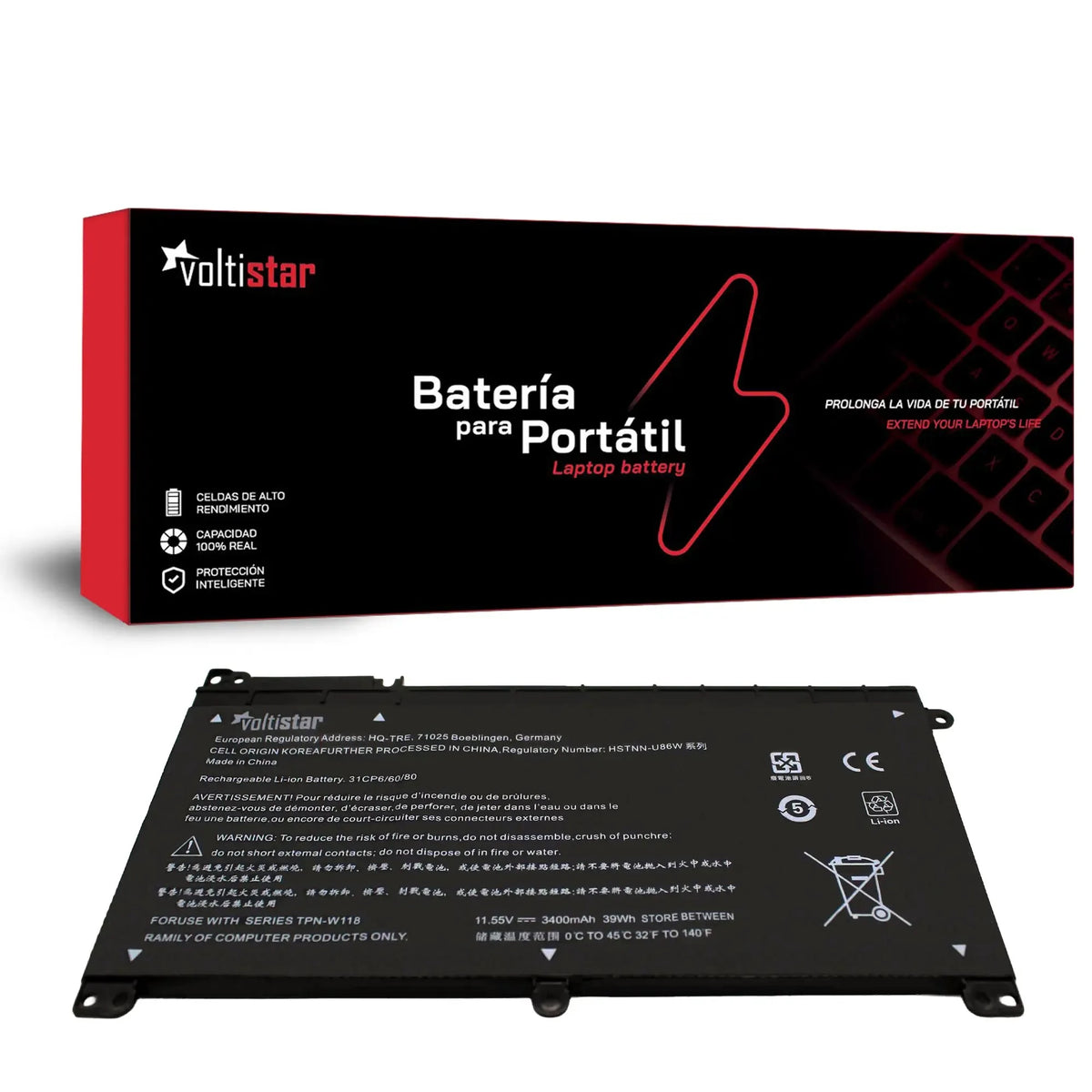 Batería Para Portátil Hp Stream 14-Ax 14-Cb 14-Ds Hstnn-Ub6W Bi03Xl 844203-855