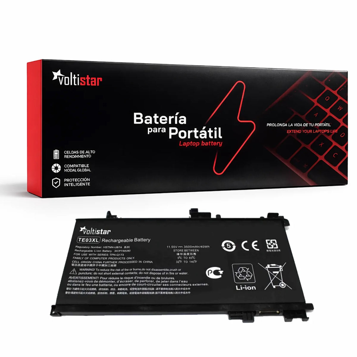 Batería Para Portátil Hp Te03Xl Hstnn-Ub7A Te03061Xl Tpn-Q173