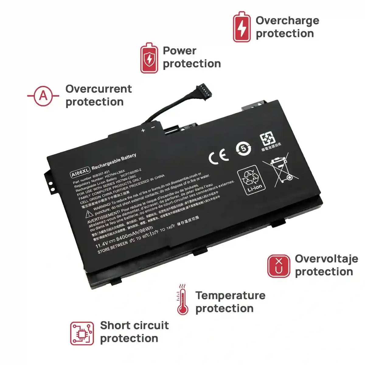 Batería Para Portátil Hp Zbook 17 G3 | Ai06Xl - 808451-001