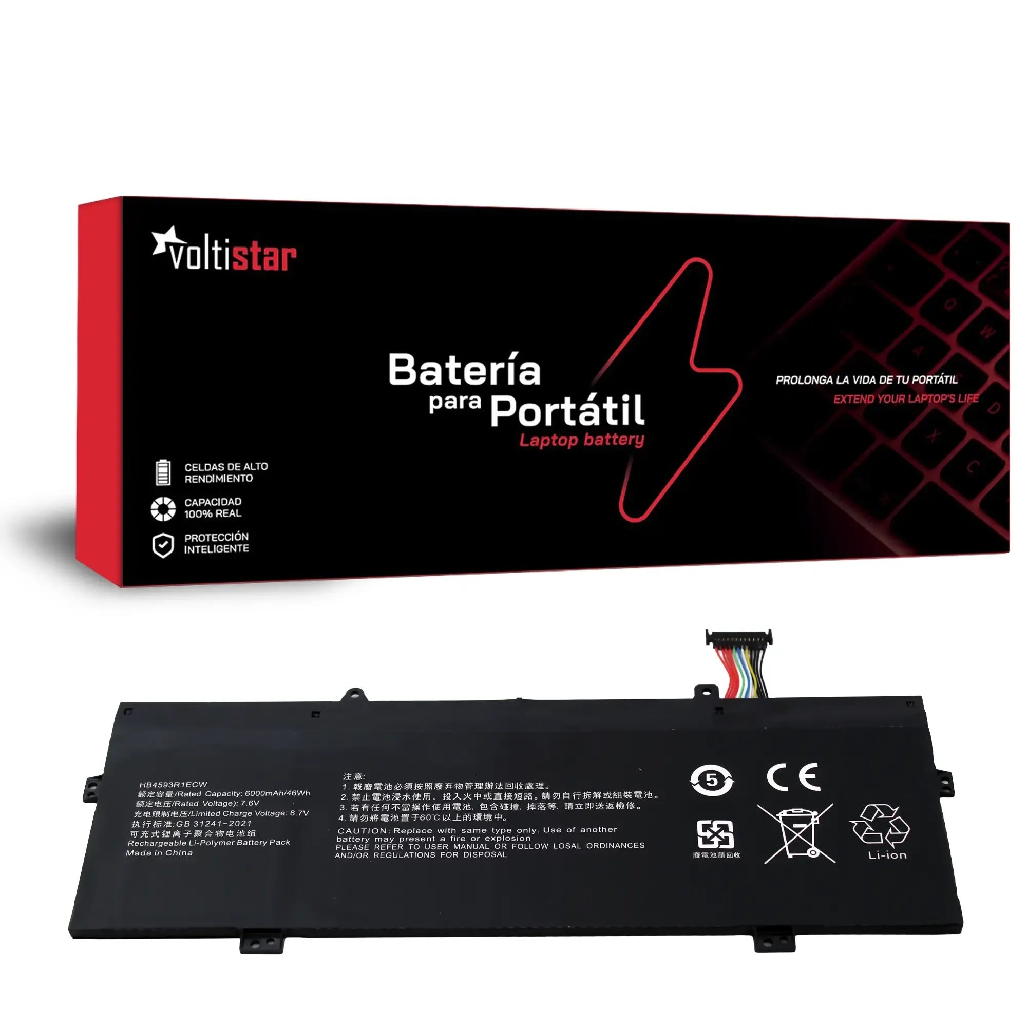 Batería Para Portátil Huawei Matebook 14 Hb4593R1Ecw 12 Pines