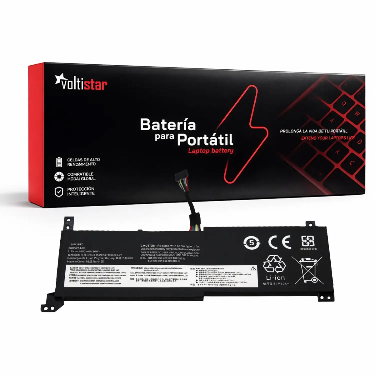 Batería Para Portátil Lenovo Ideapad 3-17Ada6 L20C2Pf0 L20M2Pf8(2Icp6/54/90)