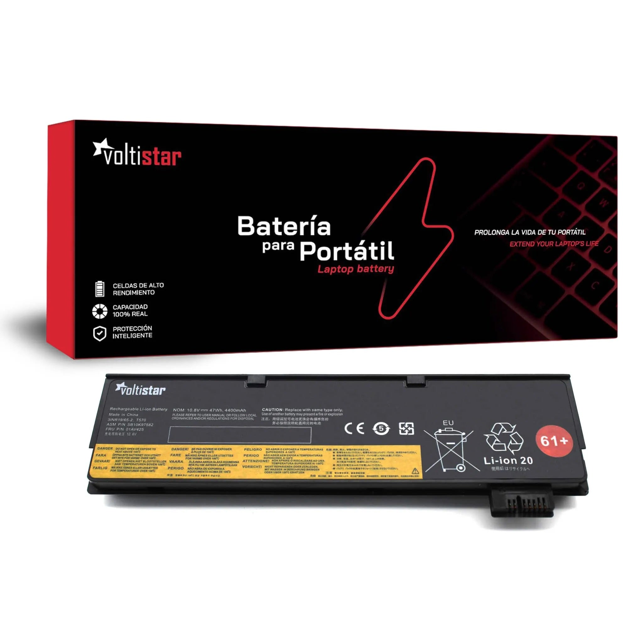 Batería Para Portátil Lenovo Thinkpad T470 T480 T570 T580 01Av425 01Av426 3Inr19/65-2