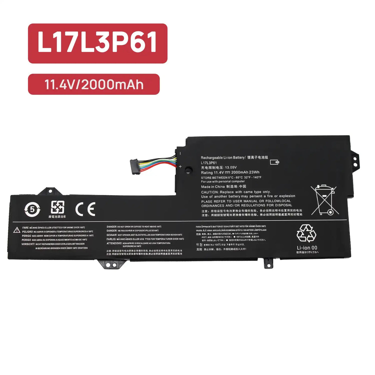 Batería Para Portátil Lenovo Yoga 330-11Igm L17L3P61