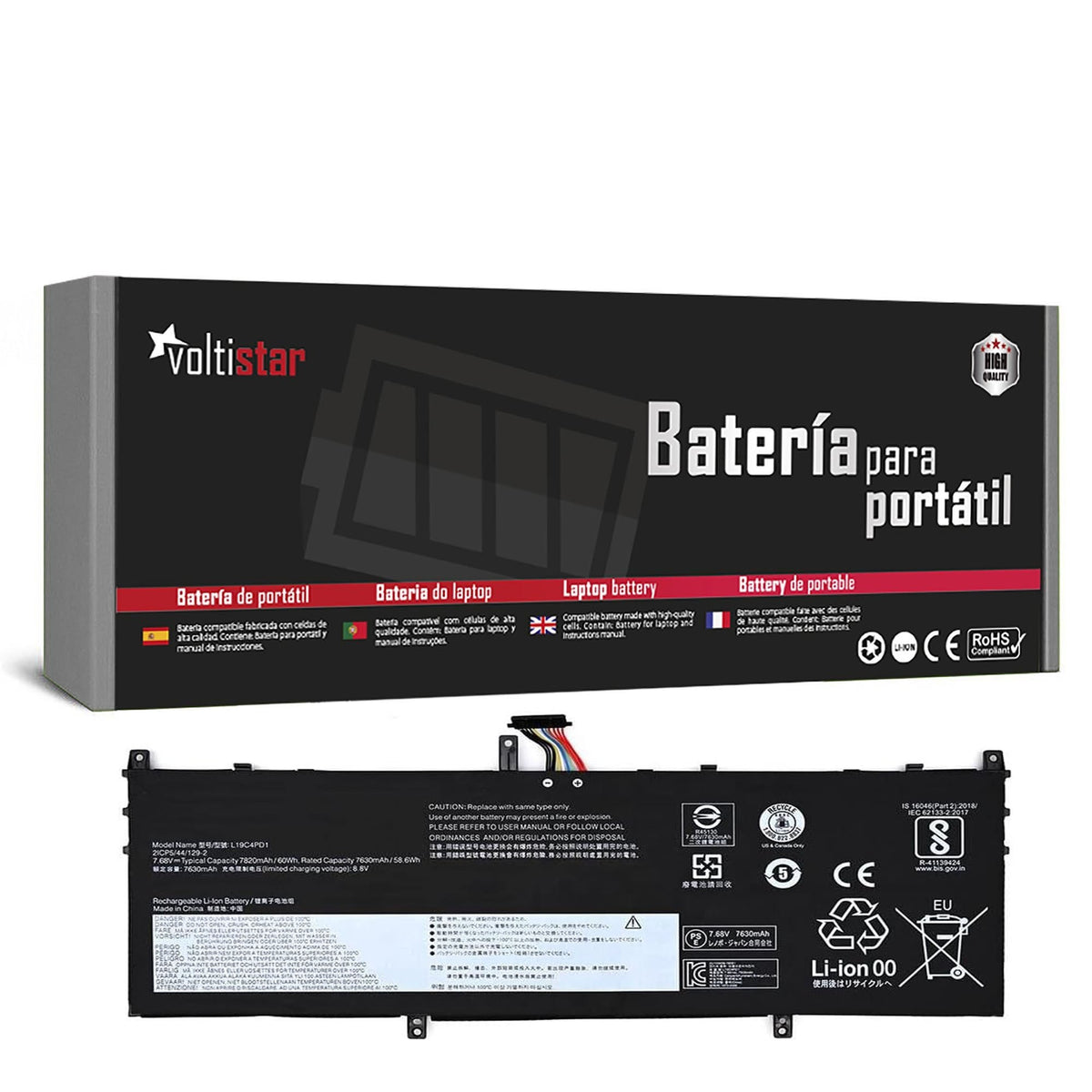 Batería Para Portátil Lenovo Yoga C640 13 C640 13 Iml L19C4Pd1 L19M4Pd1 L19L4Pd1
