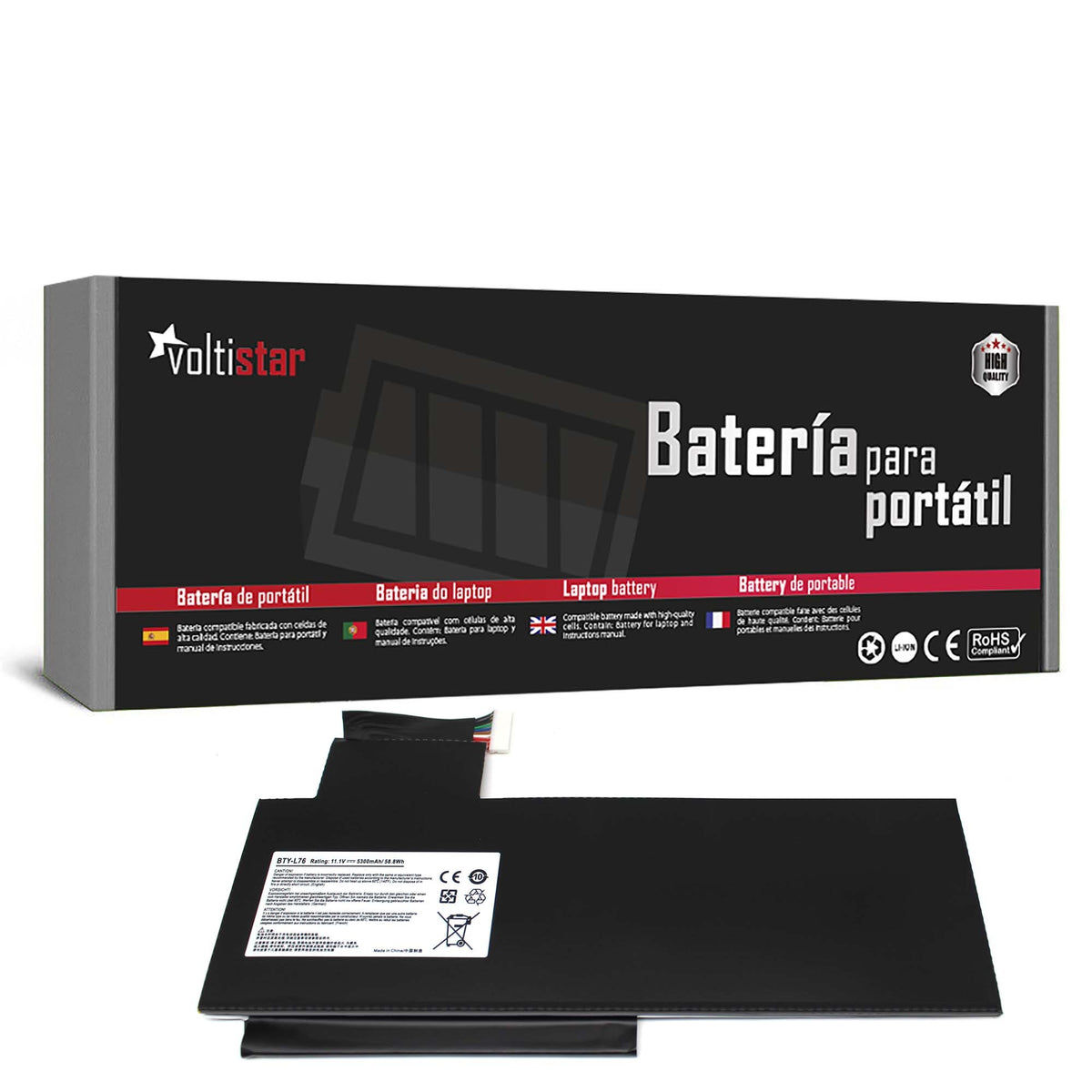 Batería Para Portátil Msi Gs70 Gs720 Ws720 Xmg C703 X7611 X7613 X7615 Bty-L76 Ms-1771