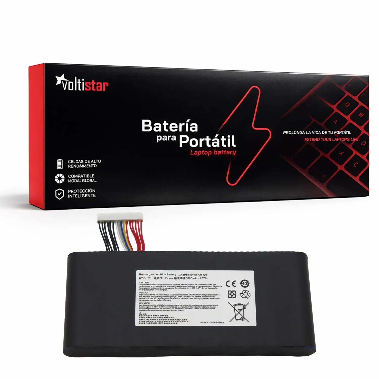 Batería Para Portátil Msi Gt72 2Qd Gt72S 6Qf Gt80 2Qe Series Bty-L77