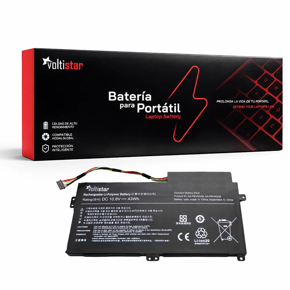 Batería Para Portátil Samsung Np370R5E Np370R4E Np450R5E Np470R5E Aa-Pbvn 3Ab