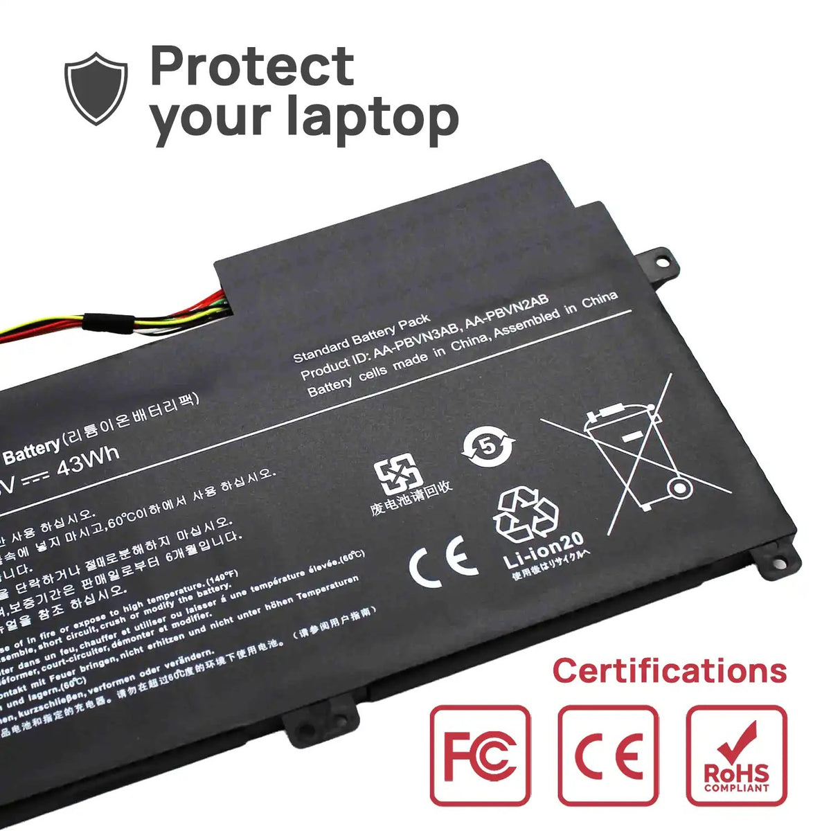 Batería Para Portátil Samsung Np370R5E Np370R4E Np450R5E Np470R5E Aa-Pbvn 3Ab