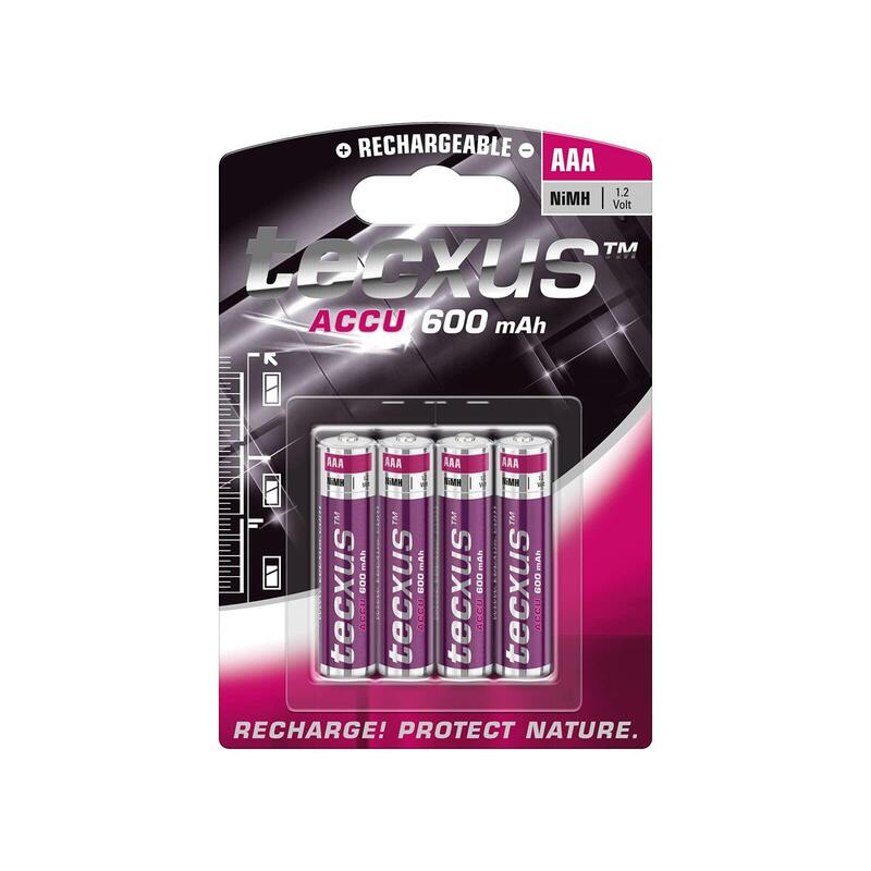 Bateria Recargable Aaa Lr03  600ma 1,2v 4 X Blister Tecxus