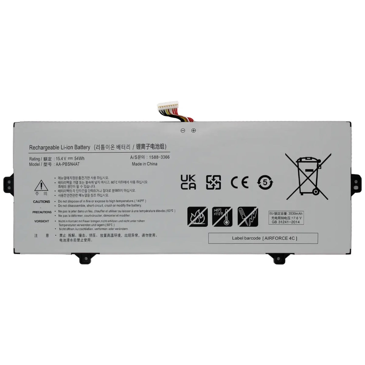 Bateria Para Portatil Samsung Galaxy Book 15 Aa-Pbsn4At Ba43-00391B 15.4V