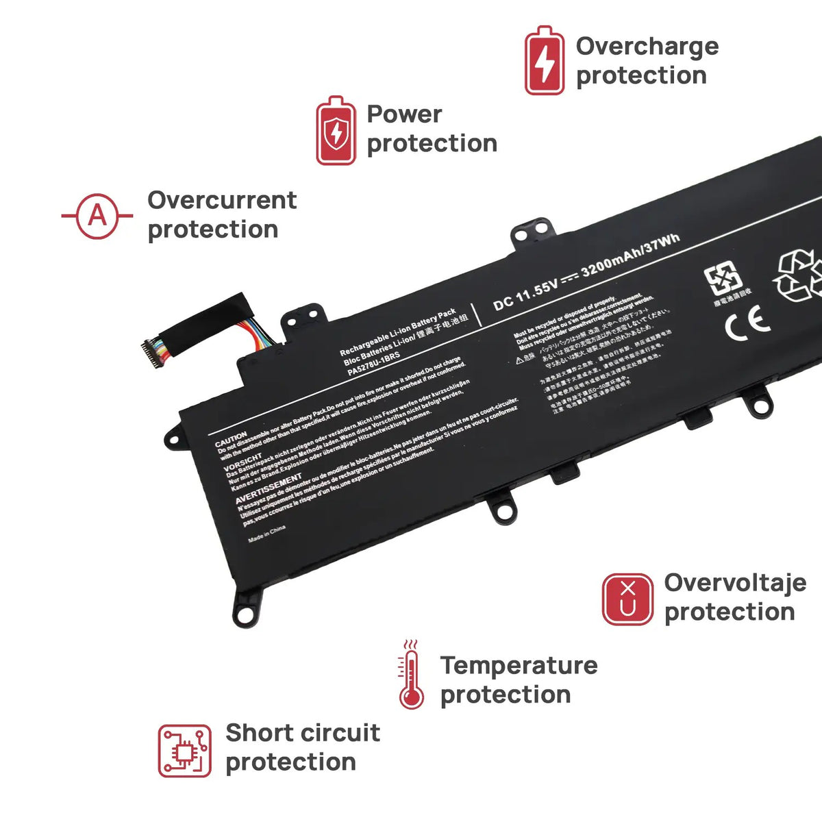 Batería Para Portátil Toshiba Dynabook Portégé X30-D X30-E X40-G