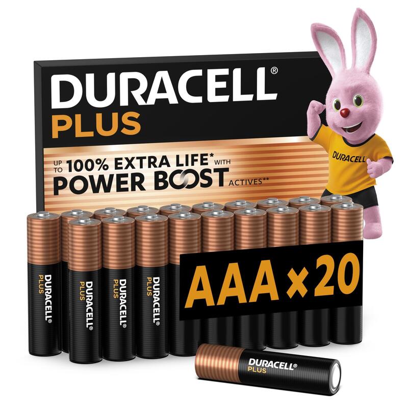 Baterías Plus Alkali-Mangan Micro Aaa 1,5 V, 20 Unidades
