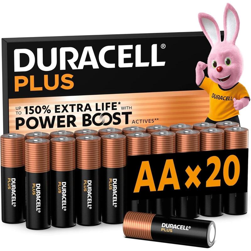 Baterías Plus Alkali-Mangan Mignon Aa 1,5 V, 20 Unidades
