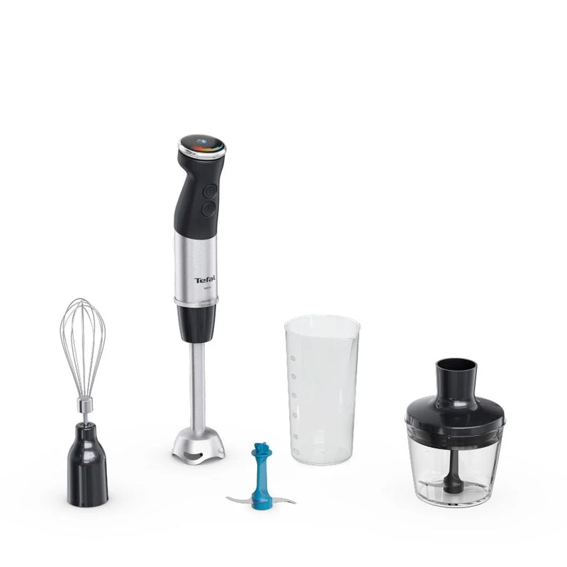 Batidora De Mano Tefal Hb67e830 Quickchef+, Acero Inoxidable Negro.