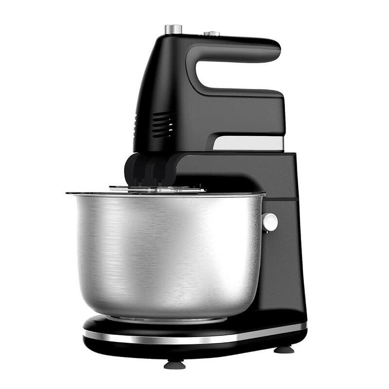 Batidora  Maestro Mr-553 Con Bol Giratorio 600 W Negra, Acero