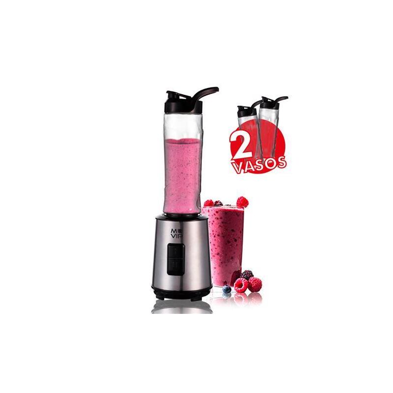 Batidora Muvip Smoothie 300w Inox 2 Vasos 600ml - Varios