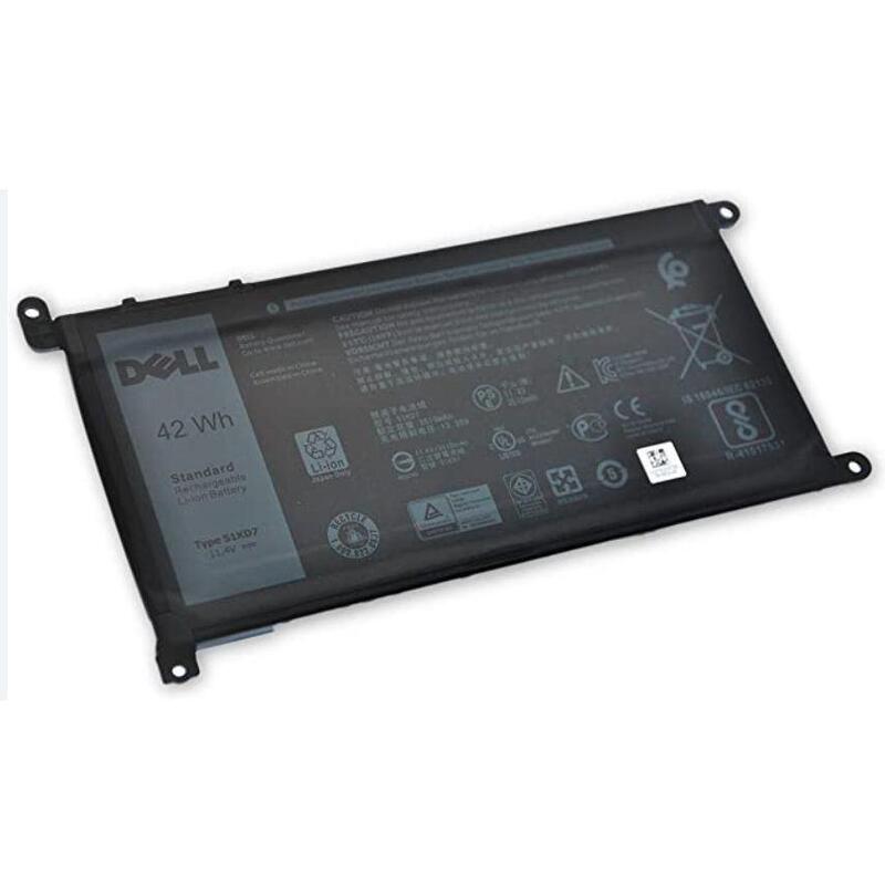 Battery, 42whr, 3cell, - Lithium-Ion - Warranty: 6m