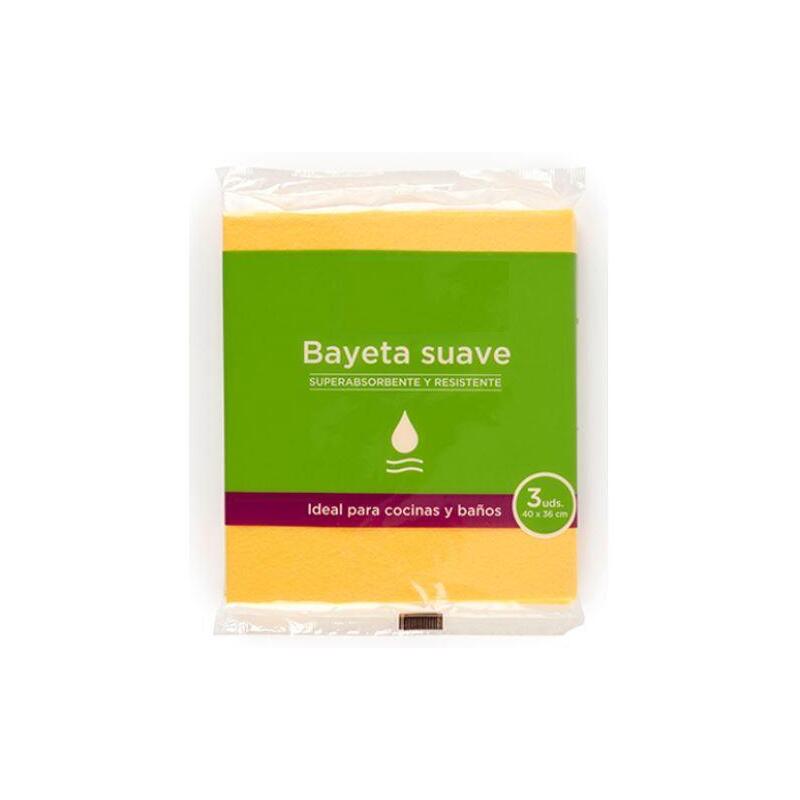 Bayetas Amarilla Suave 40x36 Suave Amarillo -Pack 3u-