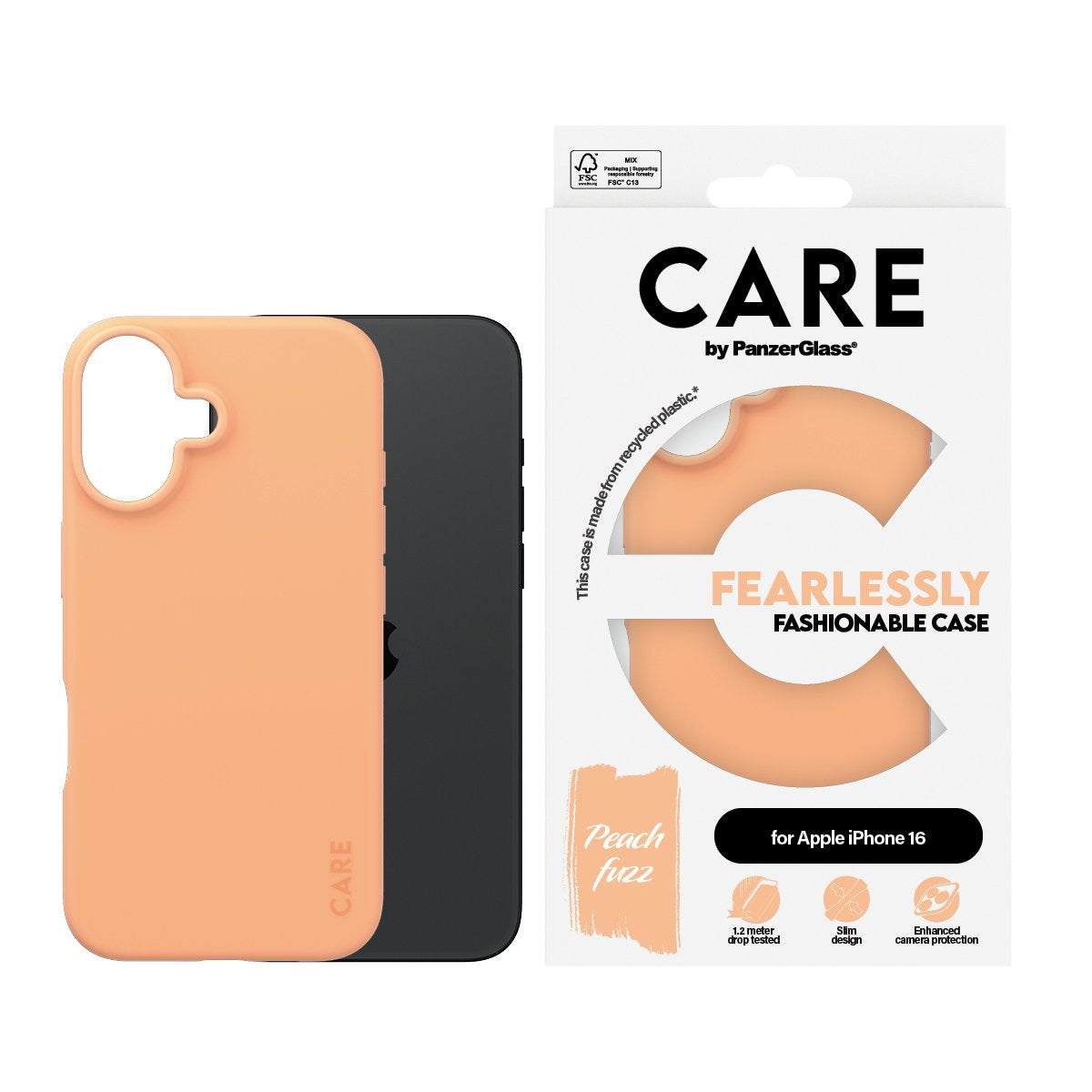 EAN 5715685004711 - PanzerGlass CARE™ by ® Case Peachy iPhone 16 funda para teléfono móvil Rosa imagen 2