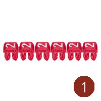 Legrand 038211 Kennzeichnungssystem Cab3 0,5-1,5qmm Ziffer:1 Braun