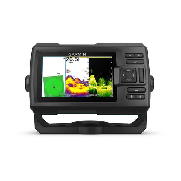Sonda Gps Garmin Striker Vivid 5cv Gps Integrado Mapas Quickdraw Contours/ Sonda Chirp Clearvü Con Transductor Gt20-Tm