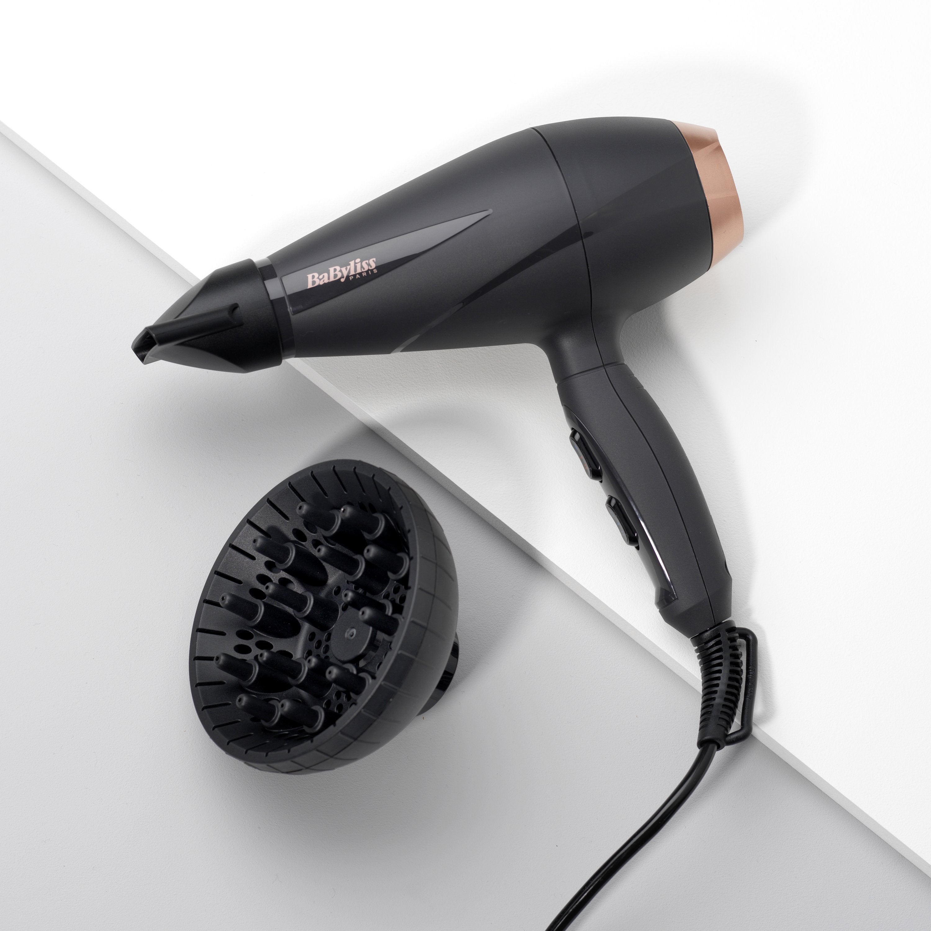 Secador Pelo Ac Babyliss 6709de  2100w Difusor Ionico Grisrosa