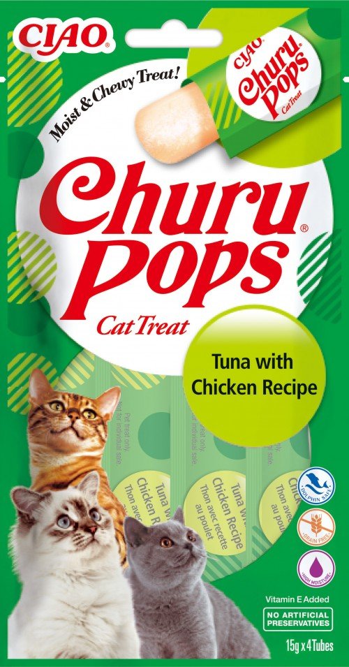 Churu Pops Delicacy Atún Y Pollo Para Gatos 4x14g