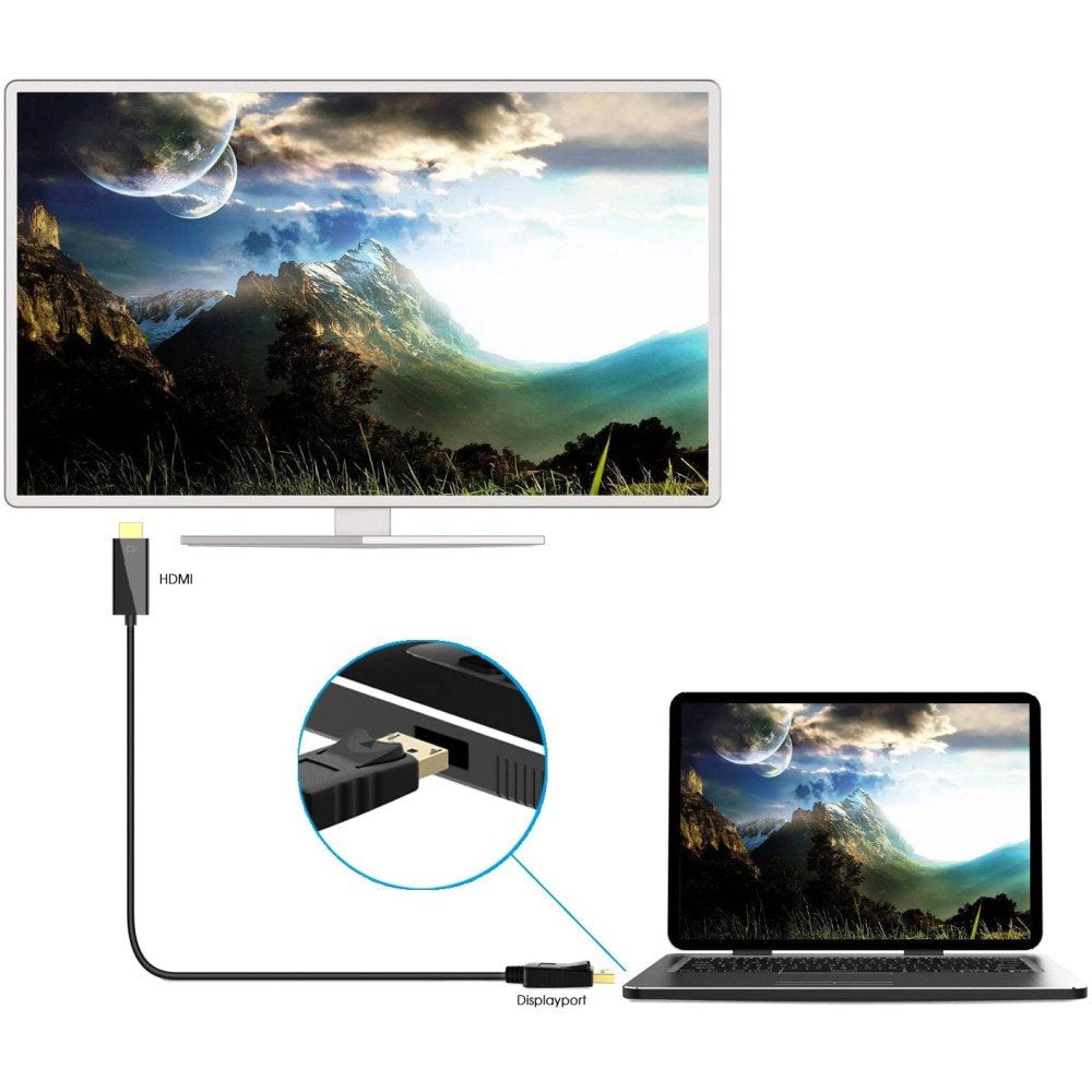 EAN 8054529020812 - Techly ICOC DSP-H12-010 adaptador de cable de vídeo 1 m DisplayPort HDMI Negro imagen 7
