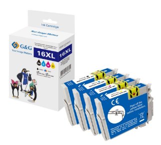 G&G Xl-Patronen 4er Set Para Epson 16xl/ T1636 Bk/C/M/Y