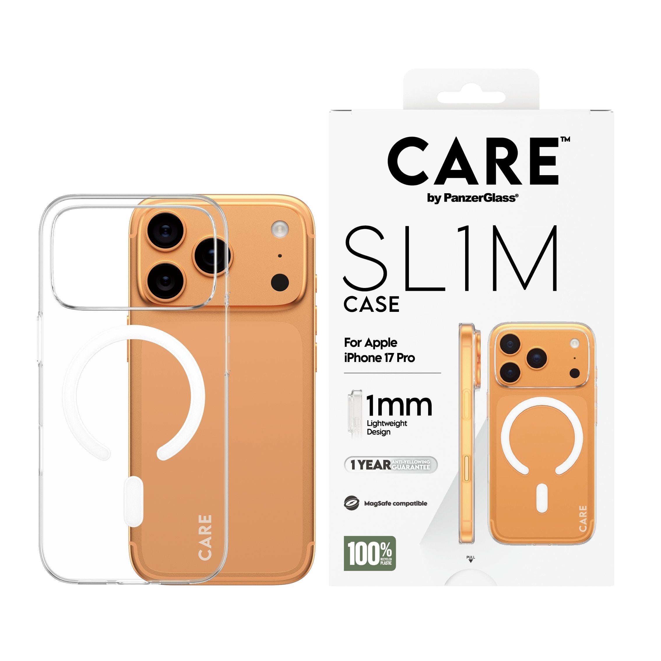 Panzerglass Care Sl1m Case Transparent W. Magsafe Ip 17 Pro