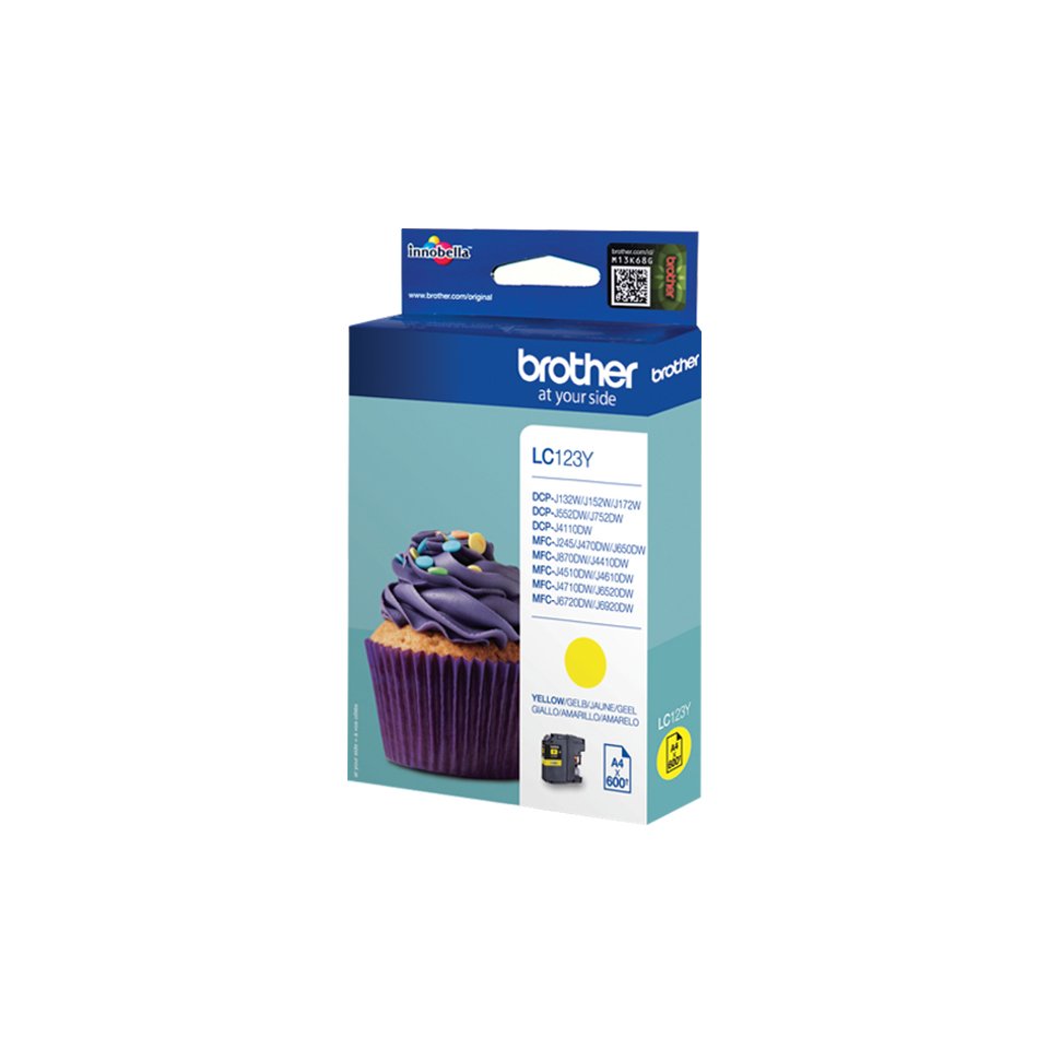 EAN 4056104667621 - Brother LC-123Y cartucho de tinta 1 pieza(s) Original Alto rendimiento (XL) Amarillo imagen 2