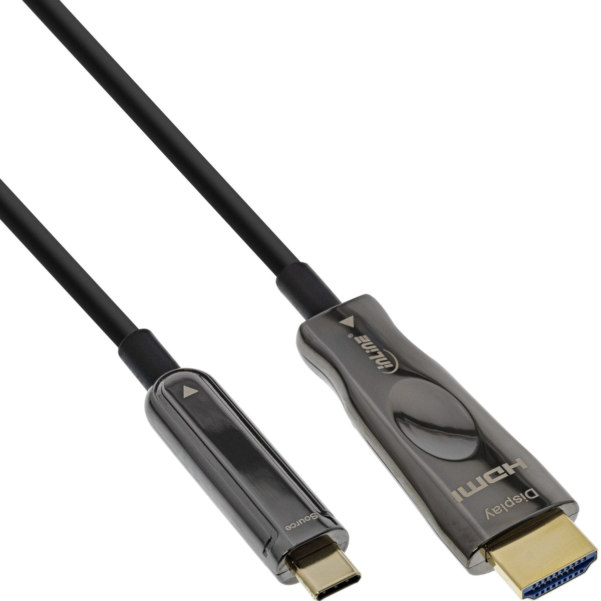 Cable Aoc De Pantalla Usb Inline, Usb Tipo C Macho A Hdmi Macho (Modo Alternativo Dp), 50 M