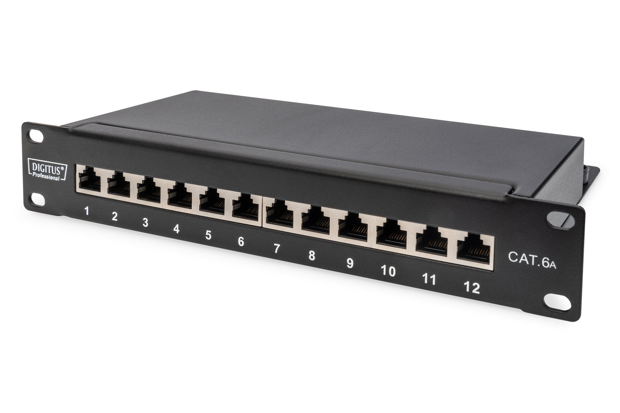 Digitus Panel De Parcheo 12 Puertos Cat 6a 1u Negro