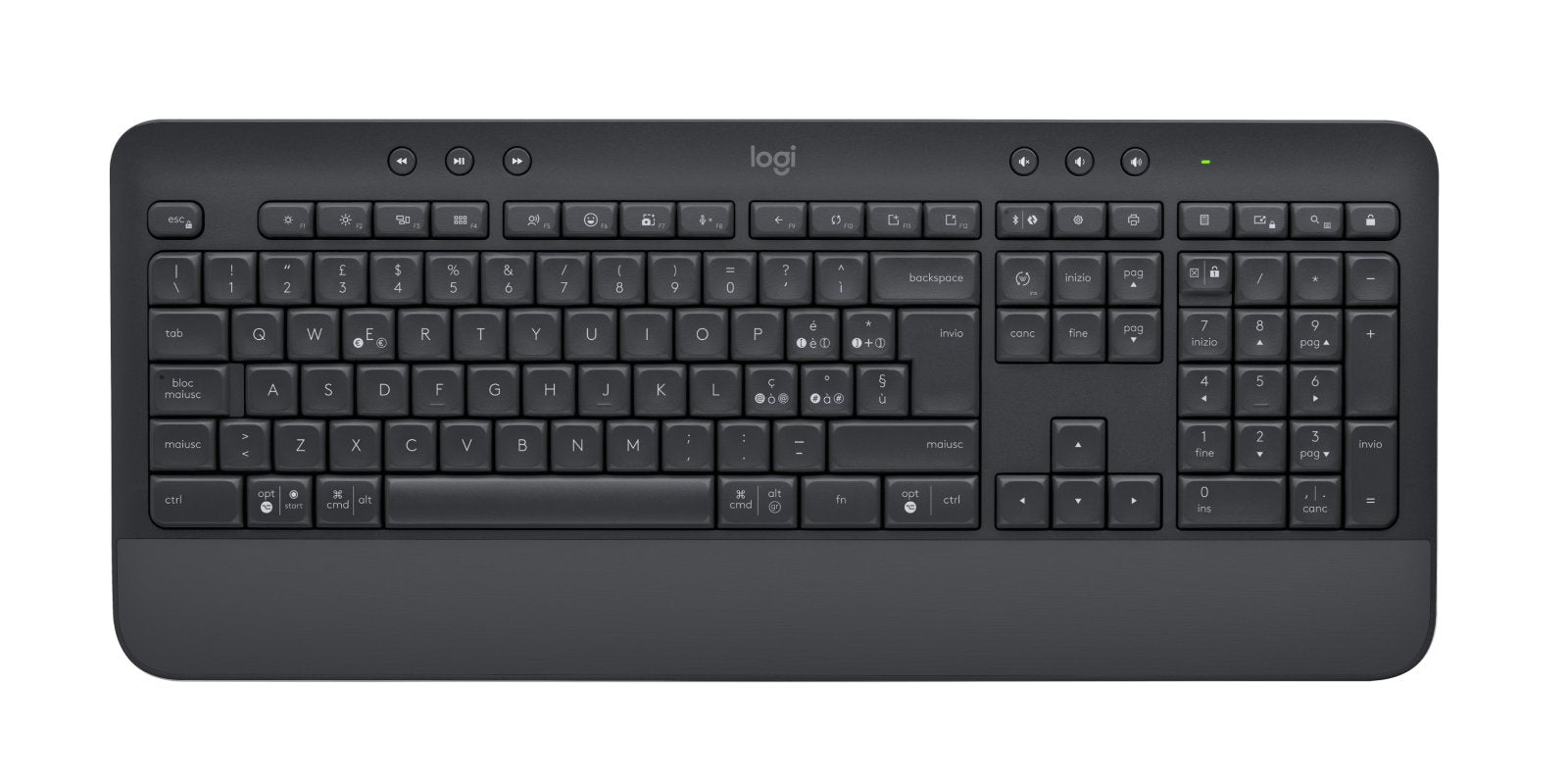 Teclado Italiano Logitech Signature Mk650 Combo Ratón Incluido Rf Wireless + Bluetooth Qwerty Grafito