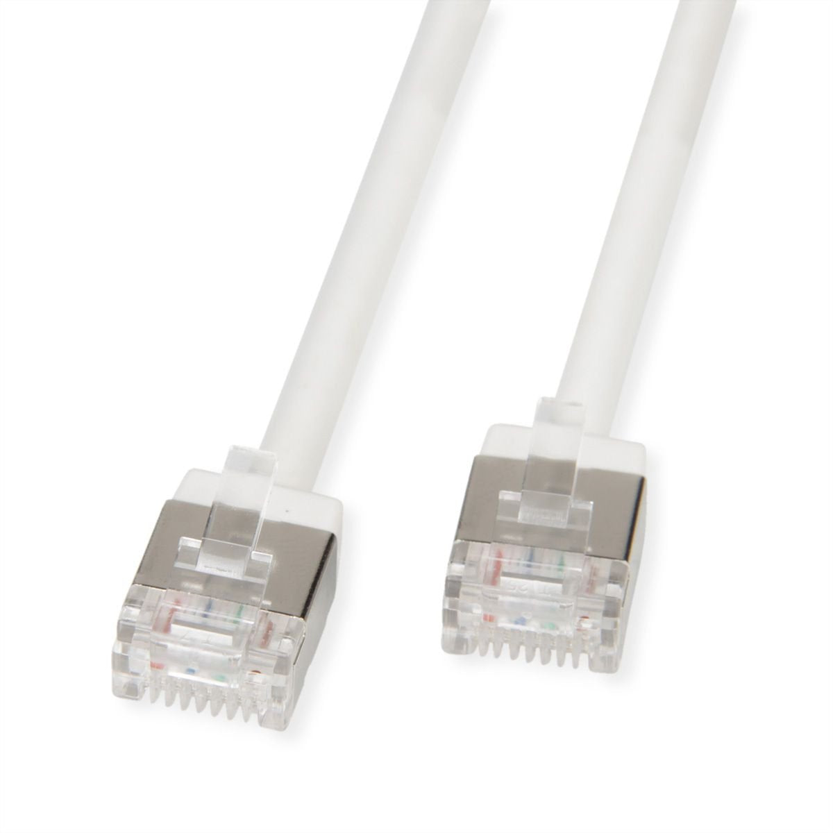 Roline U Ftp Datacenter Cable De Red Cat.6a (Class Ea), Lsoh, Slim, Extra Kurzer Stecker, Wei, 2 M