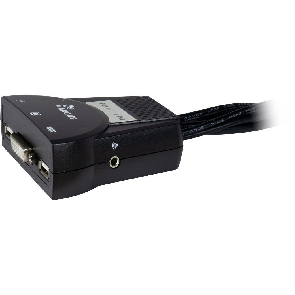 Switch Kvm Inter-Tech Ls-21da Dvi, 2 Puertos, Plástico