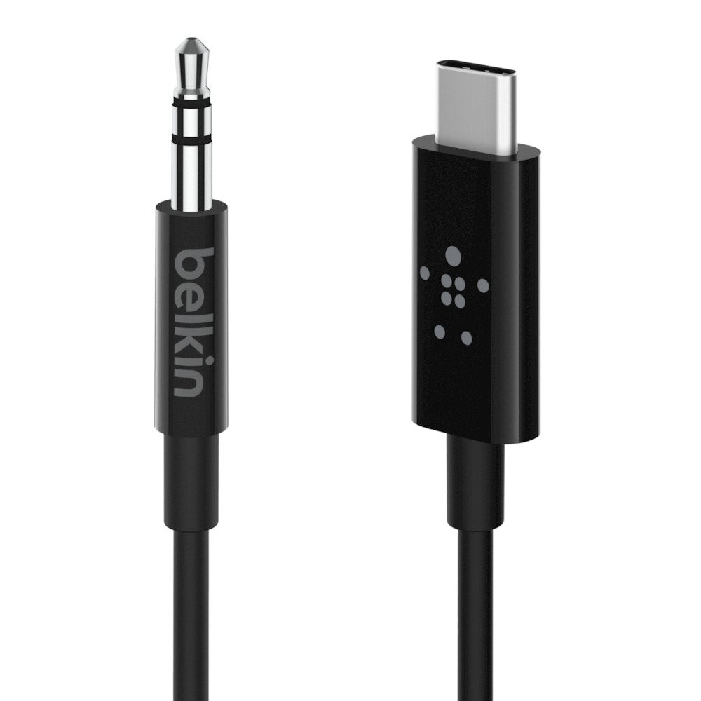 Belkin Rockstar 3.5mm Audio Cable With Usb-C Connector Cable De Audio Usb C 3,5mm Negro