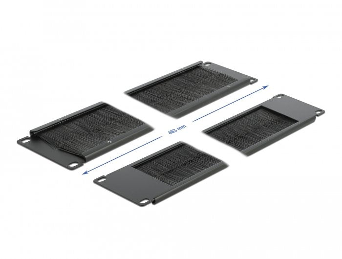 Delock Tira De Cepillo Para Administración De Cables De 19" 2u Negro